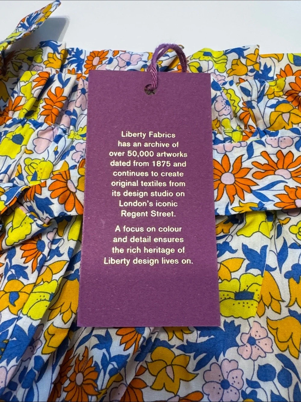 Jacadi Floral Tie-Waist Shorts - Yellow, Orange, Blue